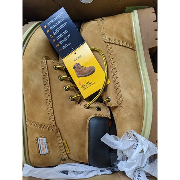 Herman Survivors Driller Work Boots Steel Toe Waterproof Wheat Mens Size 13 main image 4